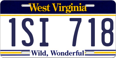 WV license plate 1SI718