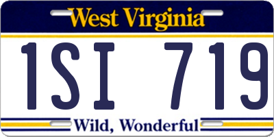 WV license plate 1SI719
