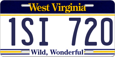 WV license plate 1SI720