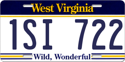 WV license plate 1SI722
