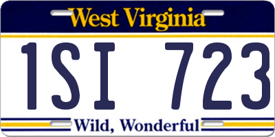 WV license plate 1SI723
