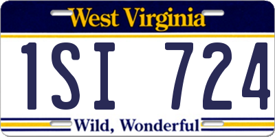 WV license plate 1SI724