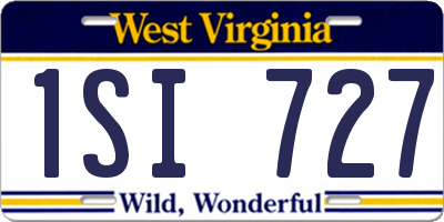 WV license plate 1SI727