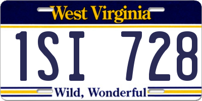 WV license plate 1SI728