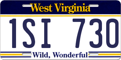 WV license plate 1SI730