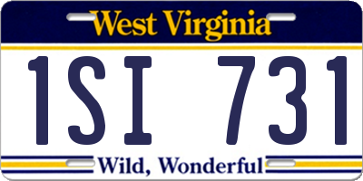 WV license plate 1SI731