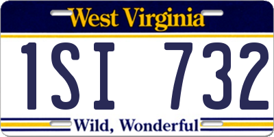 WV license plate 1SI732