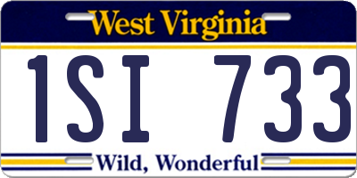 WV license plate 1SI733