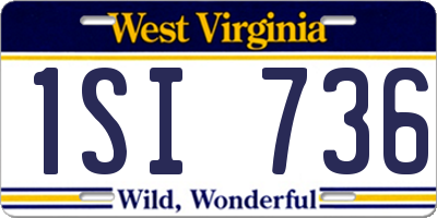 WV license plate 1SI736