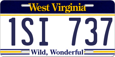 WV license plate 1SI737