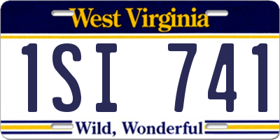 WV license plate 1SI741