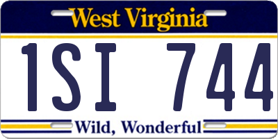 WV license plate 1SI744