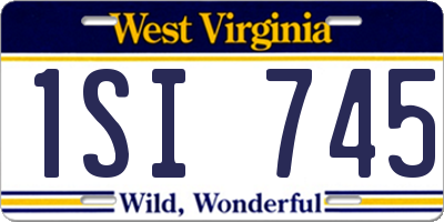 WV license plate 1SI745