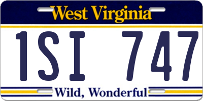 WV license plate 1SI747