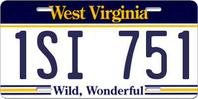 WV license plate 1SI751