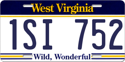 WV license plate 1SI752