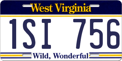 WV license plate 1SI756
