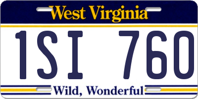 WV license plate 1SI760
