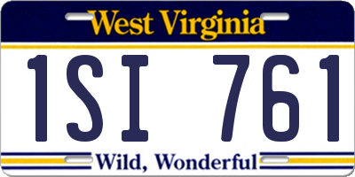 WV license plate 1SI761