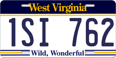 WV license plate 1SI762