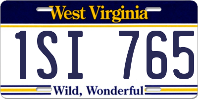 WV license plate 1SI765