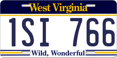 WV license plate 1SI766