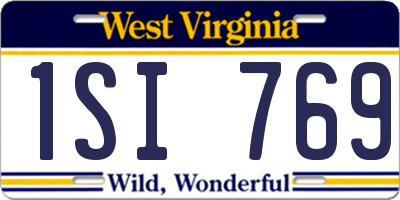 WV license plate 1SI769