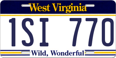 WV license plate 1SI770