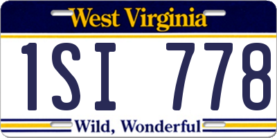 WV license plate 1SI778
