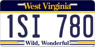 WV license plate 1SI780