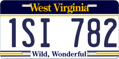 WV license plate 1SI782