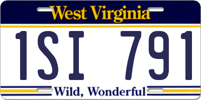 WV license plate 1SI791
