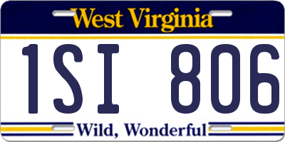 WV license plate 1SI806