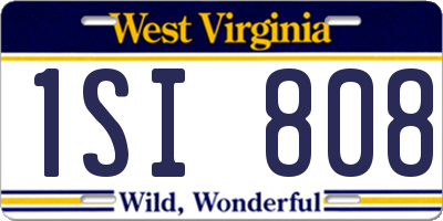 WV license plate 1SI808