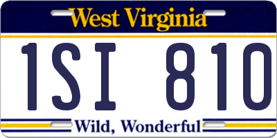 WV license plate 1SI810