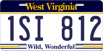 WV license plate 1SI812
