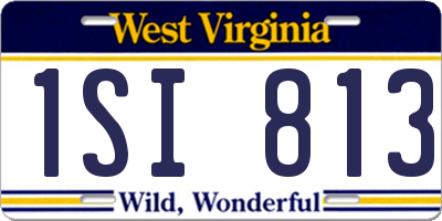 WV license plate 1SI813