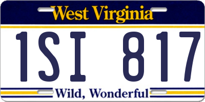 WV license plate 1SI817
