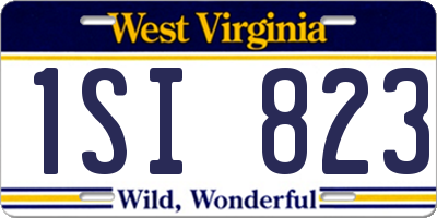 WV license plate 1SI823