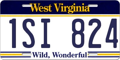 WV license plate 1SI824