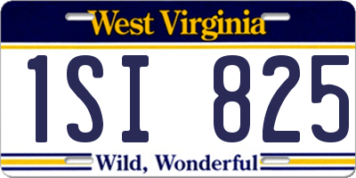 WV license plate 1SI825