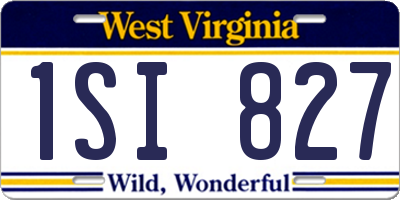 WV license plate 1SI827