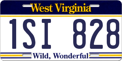 WV license plate 1SI828
