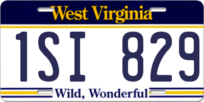 WV license plate 1SI829