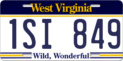 WV license plate 1SI849