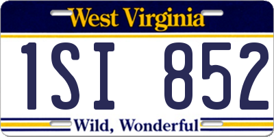 WV license plate 1SI852