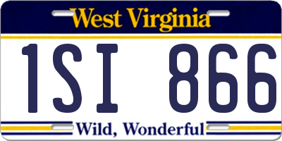 WV license plate 1SI866