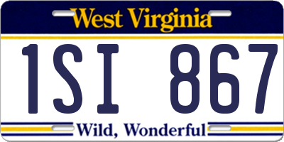 WV license plate 1SI867