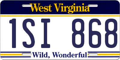 WV license plate 1SI868