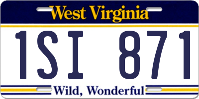 WV license plate 1SI871